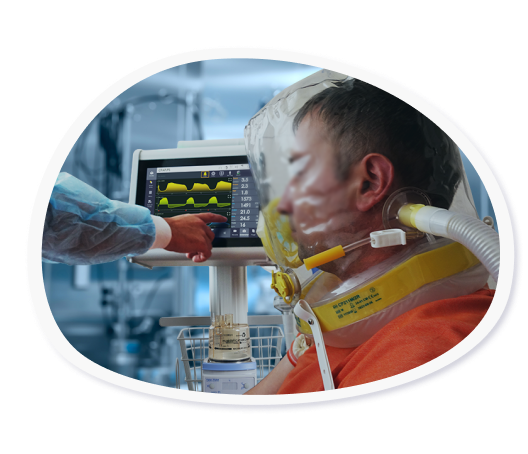 Helmet ventilation in UVENT ventilators