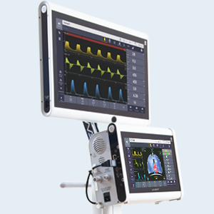icu ventilator with additional display uvent mount