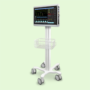 patient monitor UM 300-20 mobile trolley with basket